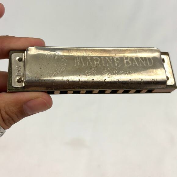 Vintage M Hohner's Harmonica Marine Band Germany Key of C - Picture 6 of 16